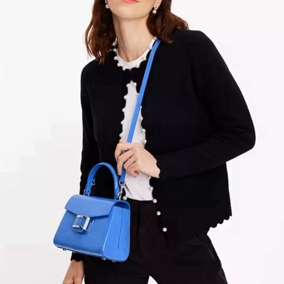 Kate Spade Katy Small Top-Handle Bag – Patent Leather, Fluorite - Picture 6 of 12